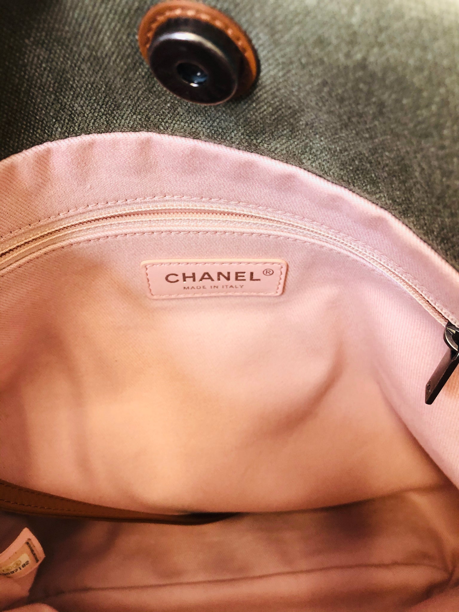 Chanel Deauville Canvas Sequin Tote Bag Dark Gray