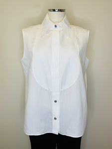 CHANEL White Blouse Size 40