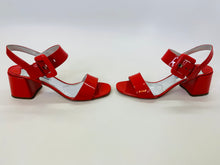 Load image into Gallery viewer, Prada Red Patent Leather Sandals Size 38