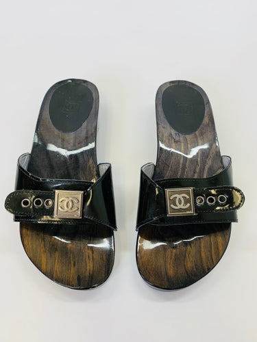 CHANEL Black Clogs Size 35