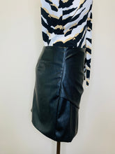 Load image into Gallery viewer, Nonchalant Label Krista Black Vegan Leather Skirt Size L