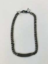 Load image into Gallery viewer, Rainey Elizabeth Blue Sapphire and Diamond Bar Pendant Necklace