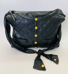 CHANEL Lambskin Quilted Small Hobo Bag Black | FASHIONPHILE