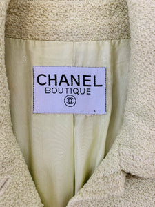 CHANEL Green Tweed Jacket Size 40