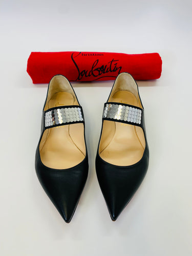 Christian Louboutin Xibabe Disco Ball Flats Size 38 1/2
