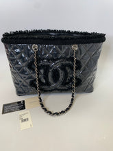 Load image into Gallery viewer, CHANEL Black Tweed Tote Bag