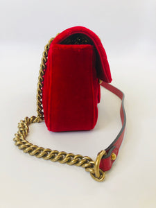 Gucci Red Marmont Mini Flap Bag