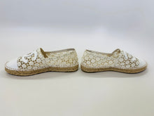 Load image into Gallery viewer, CHANEL Ivory Crochet and Patent Leather Espadrilles Size 39