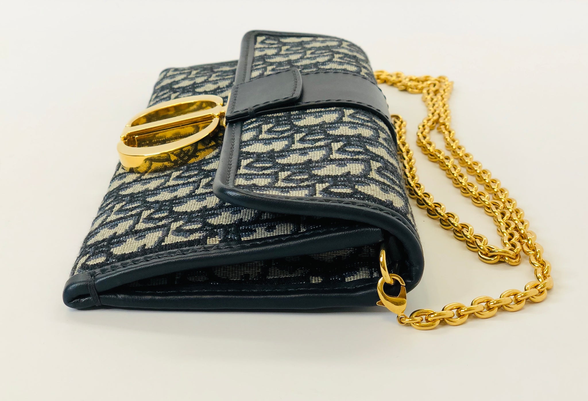 Blue Oblique Jacquard 30 Montaigne Bag - Women's Leather Bag