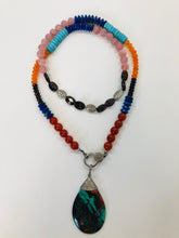 Load image into Gallery viewer, Rainey Elizabeth Long Multicolor Stone Necklace