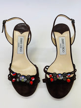 Load image into Gallery viewer, Jimmy Choo Brown Suede Slingback Sandals Size 36 1/2