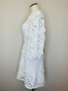 Zimmermann Super 8 Ivory Giupure Mini Dress Size 1