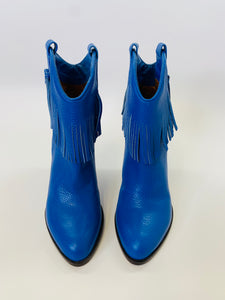 Valentino Garavani Blue Fringe Boots Size 37