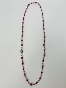 Rainey Elizabeth Ruby, Pink Tourmaline and Diamond Necklace