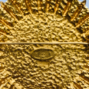 CHANEL Vintage Gold Shield Brooch