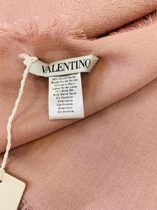 Valentino Garavani Pink Lace Print Shawl