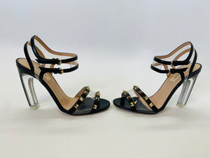 Valentino Garavani Black Rockstud Sandals Size 37