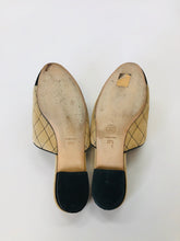 Load image into Gallery viewer, CHANEL Beige and Black Mules Size 37 1/2
