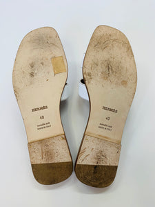 Hermès Blanc Oran Sandal Size 40