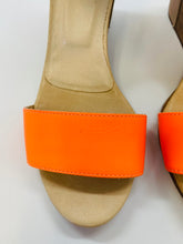 Load image into Gallery viewer, MM6 Madison Martin Margiela Nude and Neon Orange Wedges Size 36 1/2