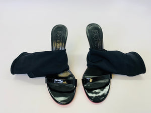 Alexander McQueen Black Sock Sandals Size 38