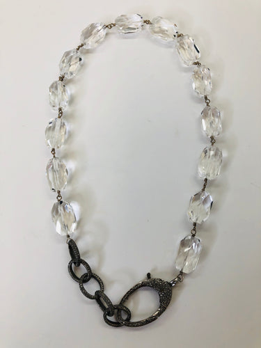 Rainey Elizabeth Pave Diamond and Crystal Short Necklace