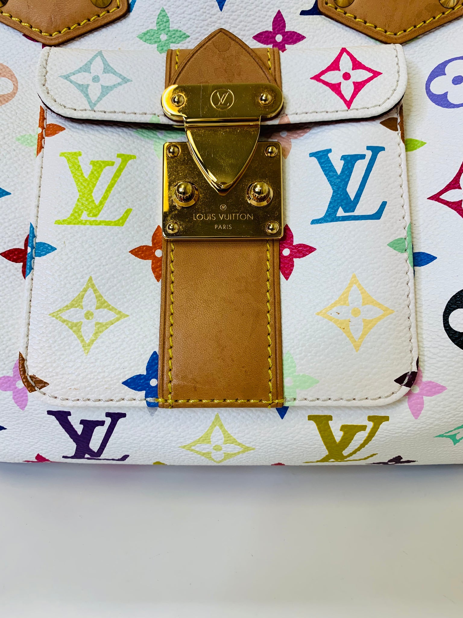 Louis Vuitton Takashi Murakami Monogram Speedy 30 Multicolor & matching  wallet