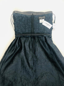 CHANEL Black Lambskin Spring 2013 Runway Look 1 Strapless Dress Size 36 = 0