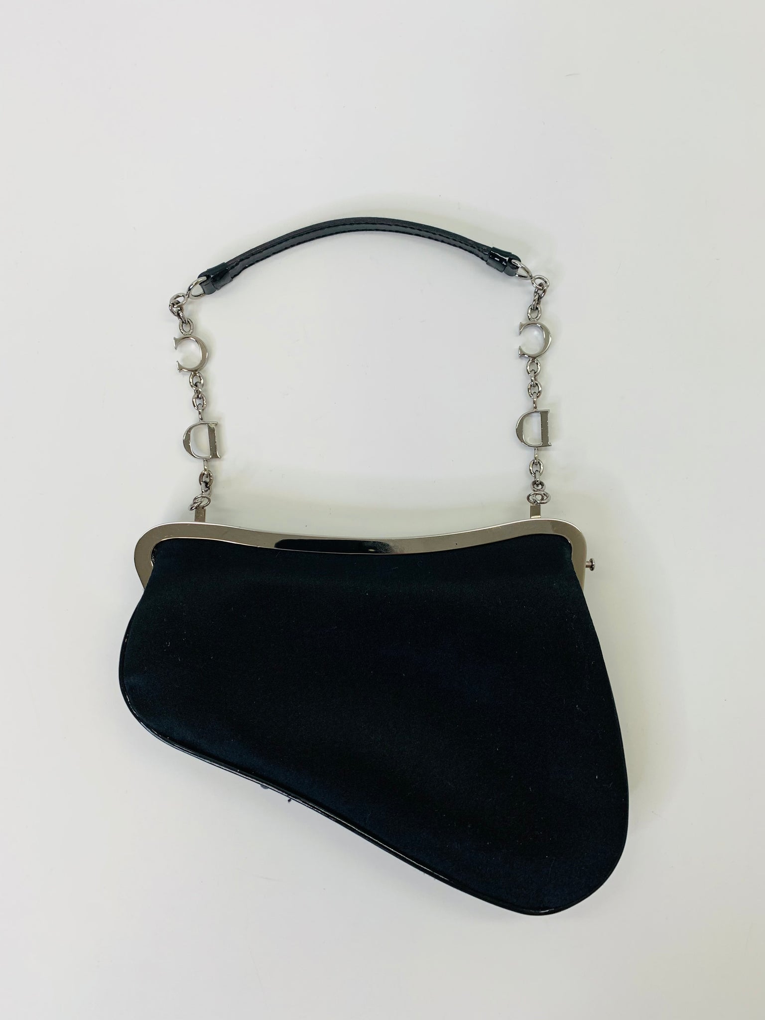Christian Dior Embellished Beaded Black Mini Saddle Bag Limited Edition -  Rare
