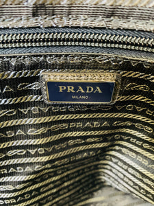 Prada Re-Nylon and Saffiano Blue Duffle Bag