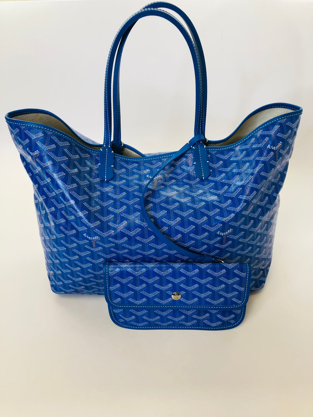 Goyard St Louis PM Tote Bag (Blue)