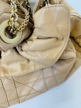 Load image into Gallery viewer, Christian Dior Le Trente Drawstring Camel Cannage Tote Bag