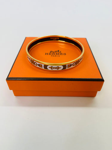 Hermès Grand Apparat Enamel Bangle Size 65