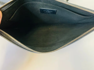 Louis Vuitton Black Epi Neverfull MM and Pouch