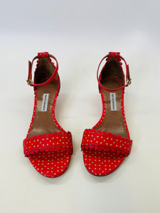 Tabitha Simmons Perforated Leather Sandals Size 36 1/2