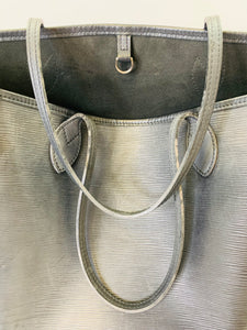 Louis Vuitton Black Epi Neverfull MM and Pouch