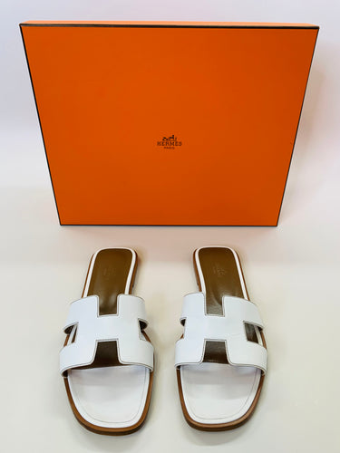 Hermès Blanc Oran Sandal Size 40