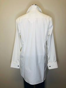 Hermès Blanc Cotton Blouse Size 42