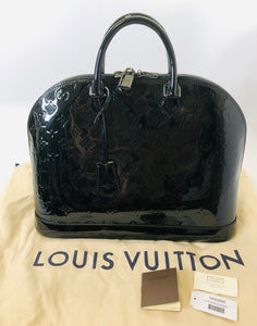 Louis Vuitton Black Monogram Vernis Alma GM Bag