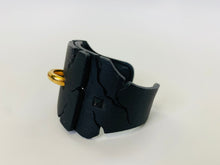 Load image into Gallery viewer, Valentino Garavani Black and Gold Cuff Size Small