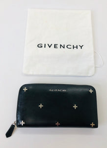 Givenchy Black Leather Pandora Micro Cross Zip Wallet