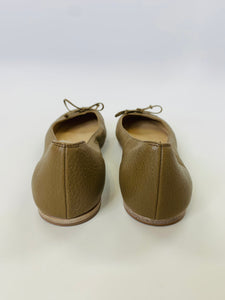 Fendi Taupe Ballerina Flats Size 39 1/2