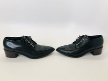 Load image into Gallery viewer, CHANEL Black Leather Lace Up Shoes Size 40