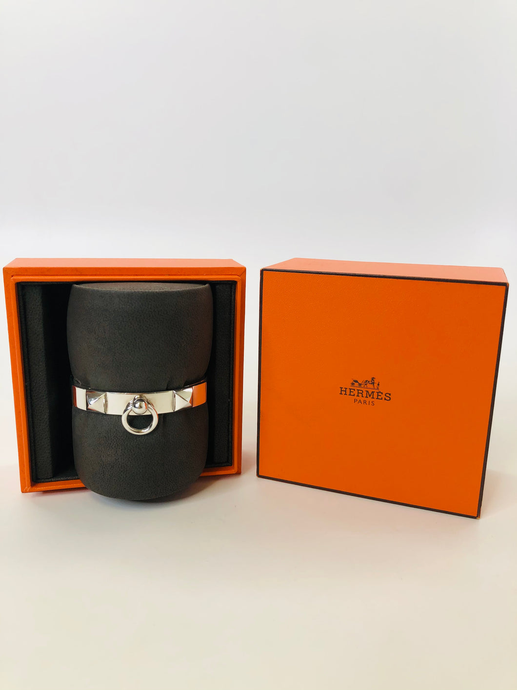 Hermès Sterling Silver Collier de Chien Small Bracelet