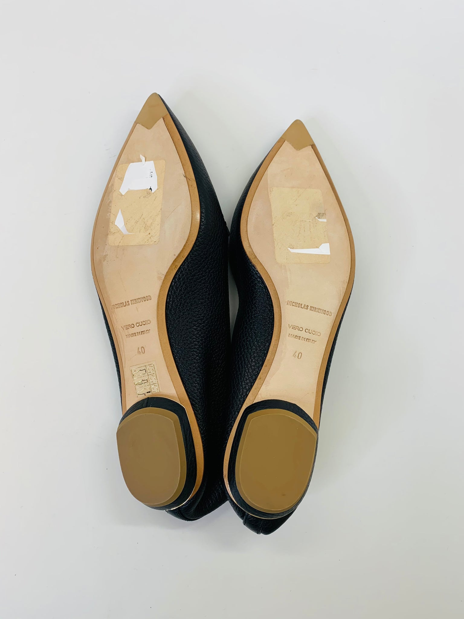 NIB Nicholas Kirkwood Alona Loafers in Black/Gold/White Size 9.5 M