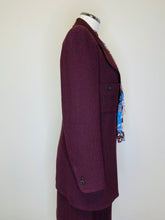 Load image into Gallery viewer, CHANEL Aubergine Jacket With Silver CC Buttons Size 42