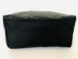 Prada Black Nylon Tote Bag With Leather and Studs