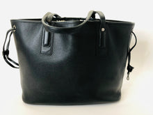 Load image into Gallery viewer, MCM Liz Medium Black Leather and Visetos Shopper Tote Bag and Zip Pouch