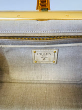 Load image into Gallery viewer, Prada Taupe Suede And Natural Rete Pochette