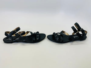 Lanvin Black Strappy Sandals Size 40